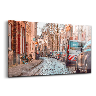 Obraz na skle Ulice ve městě