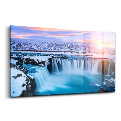 Skleněný obraz na zeď Vodopád Godafoss na Islandu