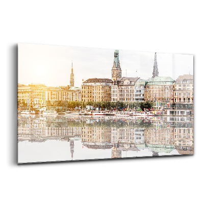 Obraz na skle Řeka Hamburk Německo