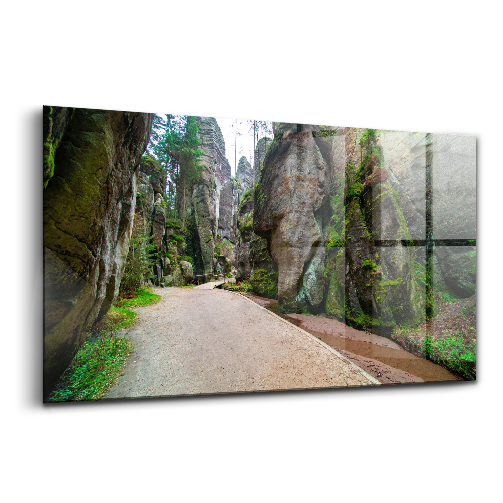 Skleněný obraz na zeď Skalní město v České republice