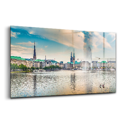 Obraz na skle Binnenalster v Hamburku