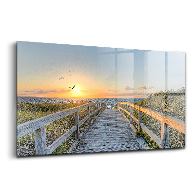 Luxusní skleněný obraz Dovolená na pláži v Německu