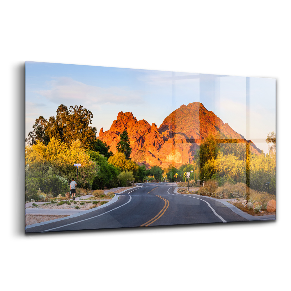 Luxusní skleněný obraz Pohled na horu Camelback