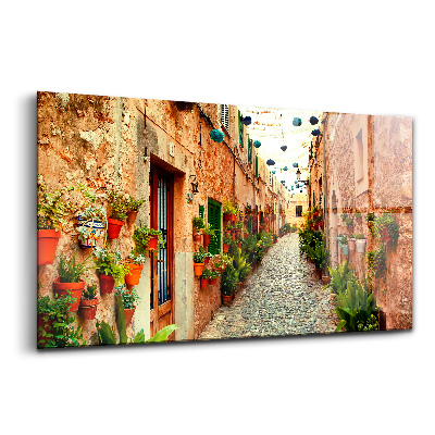 Luxusní skleněný obraz Ulice ve vesnici valldemossa
