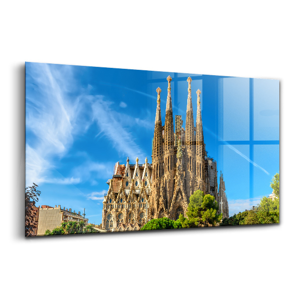 Obraz ze skla Katedrála Sagrada familia