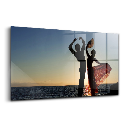 Obraz na skle Španělský tanec u moře