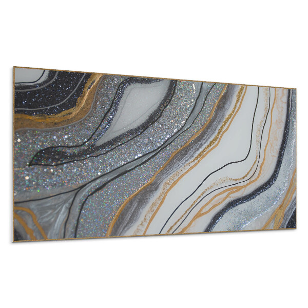 Pvc obkladový panel Abstraktní vlny s třpytkami