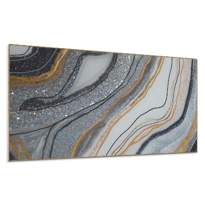 Pvc obkladový panel Abstraktní vlny s třpytkami