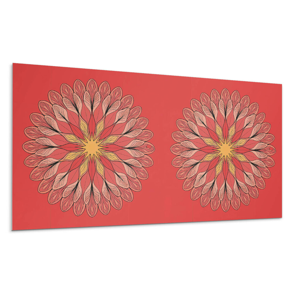 Nástěnný panel Květinový vzor mandaly