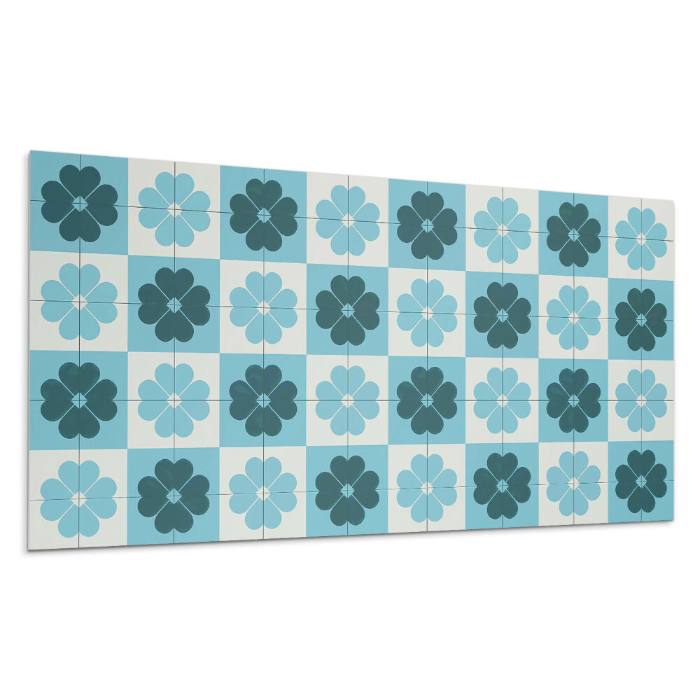 Dekoracni panel Květinový kostkovaný vzor