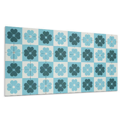 Dekoracni panel Květinový kostkovaný vzor