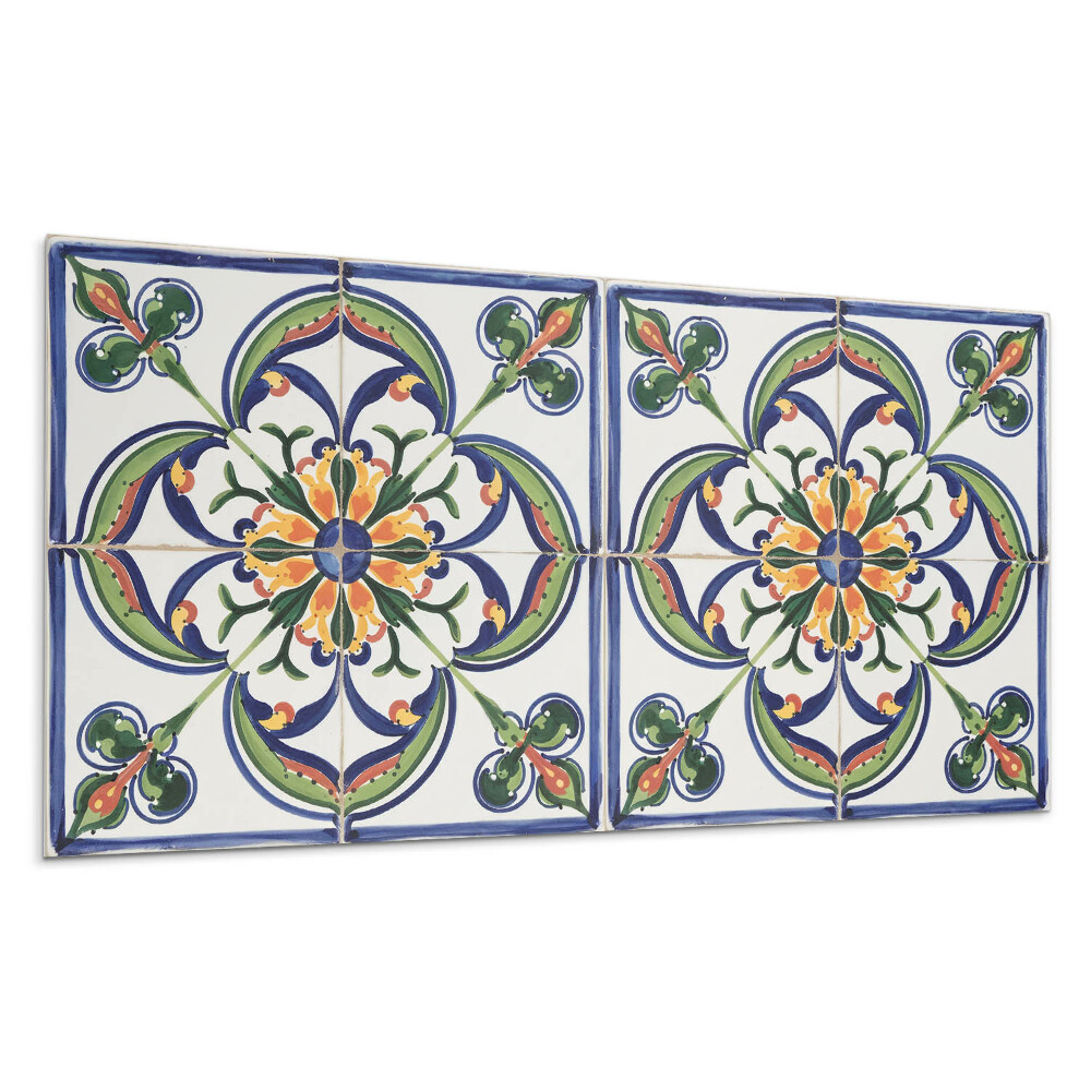 Nástěnný panel Květinový vzor na dlaždici