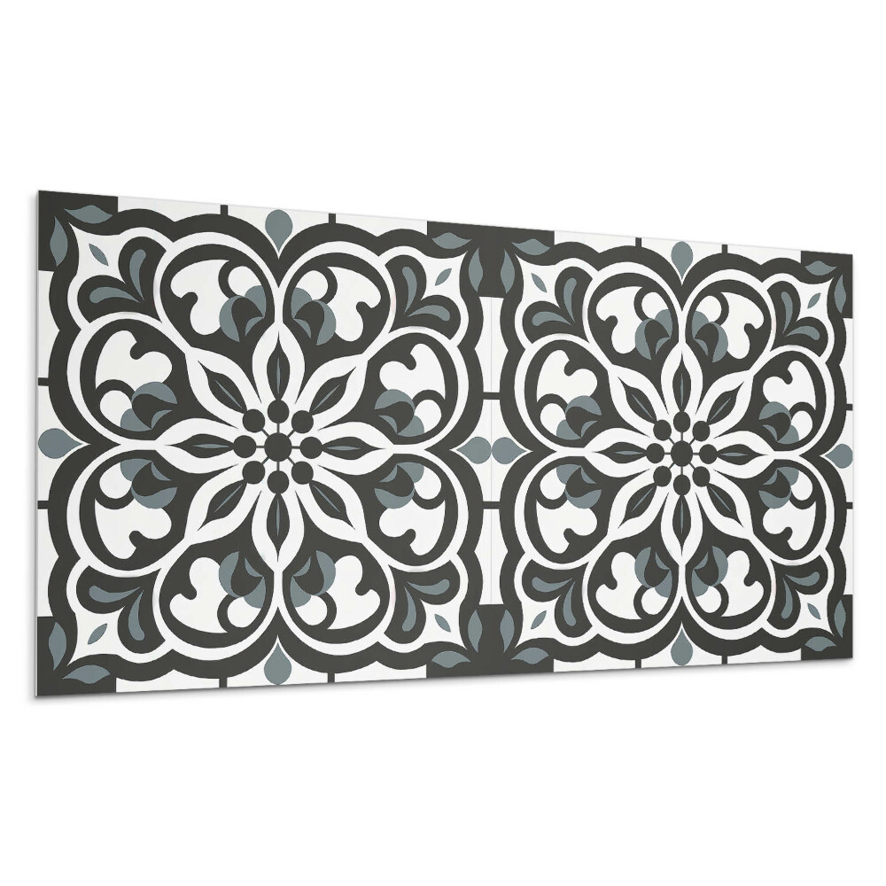 Nástěnný panel Květinový vzor s ornamenty