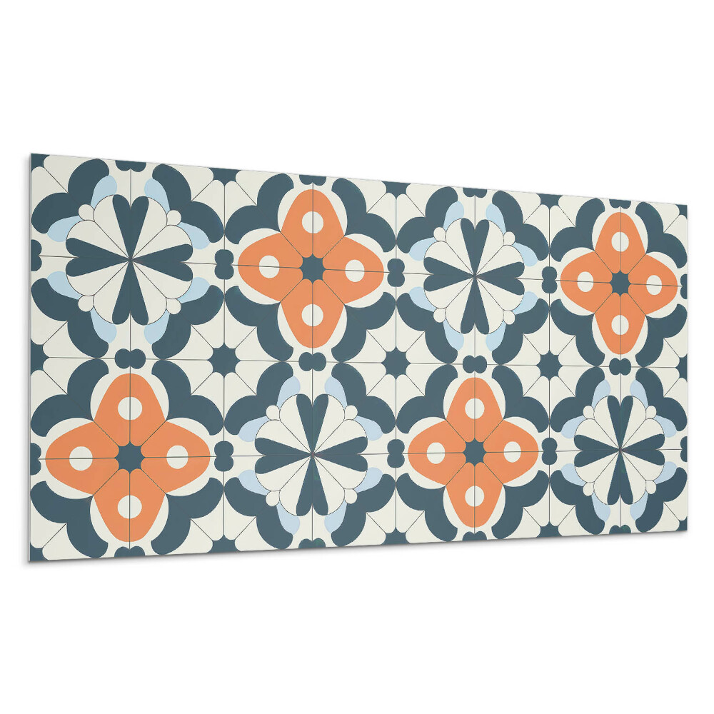 Nástěnný panel Květinový vzor v dlaždicích