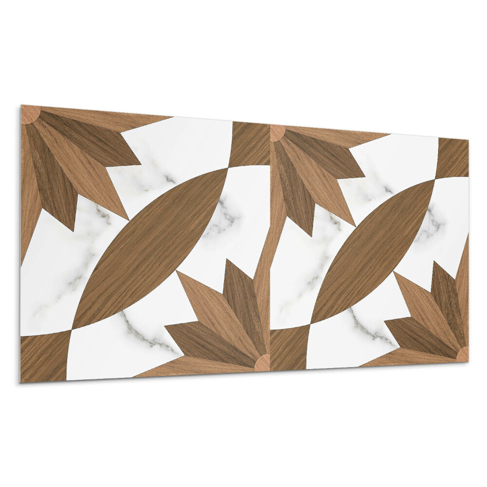 Dekoracni panel Geometrický vzor se dřevem