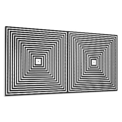 Panel na zeď Soustředné čáry ve čtvercích