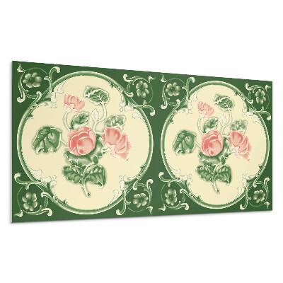 Nástěnný panel Květinový vzor s listy