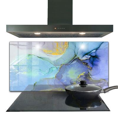 Obkladový panel za kuchyňskou linku Energetická modrá abstrakce