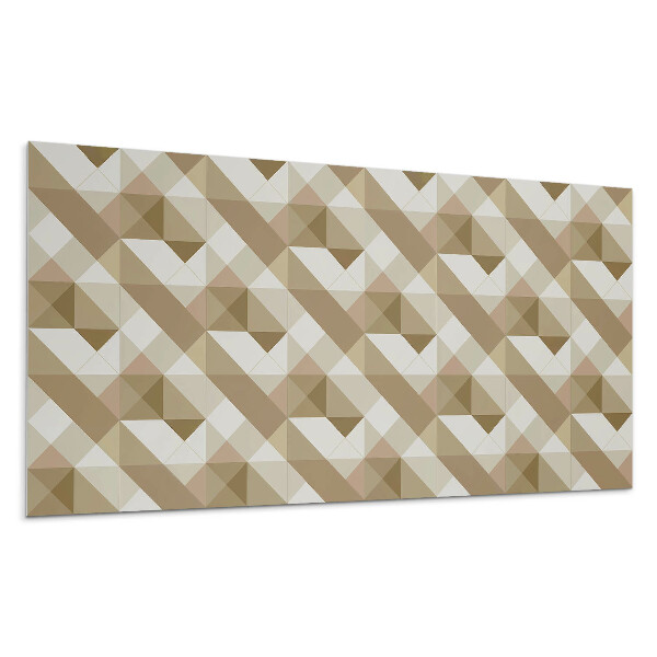 Nástěnný panel Geometrie v zemních tónech
