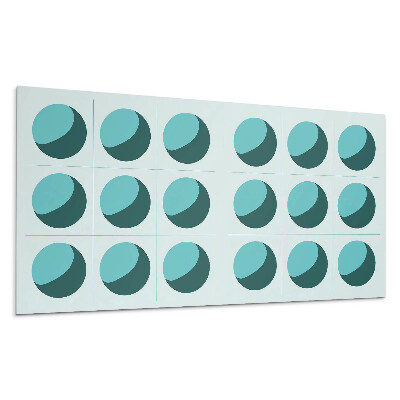 Panel na zeď Geometrické koule v mřížce