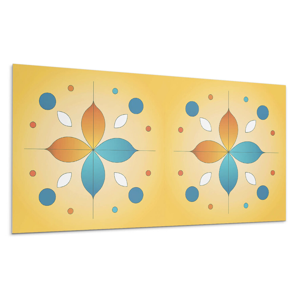 Dekoracni panel Geometrický květinový vzor