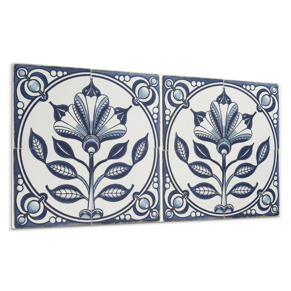 Nástěnný panel Květinový vzor na dlaždici