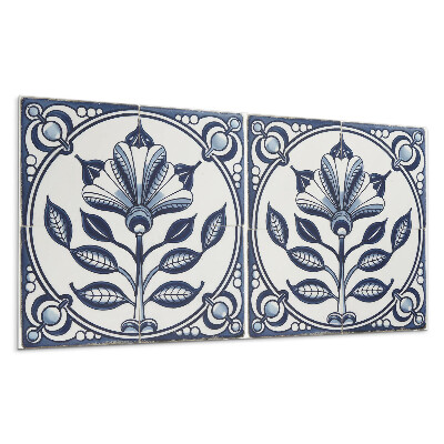 Nástěnný panel Květinový vzor na dlaždici