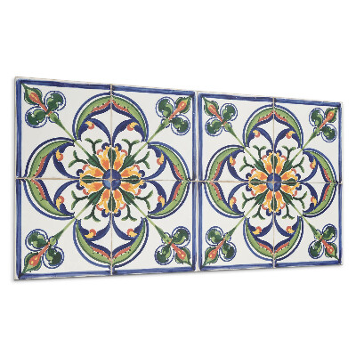 Panel na zeď Květinový vzor na dlaždici