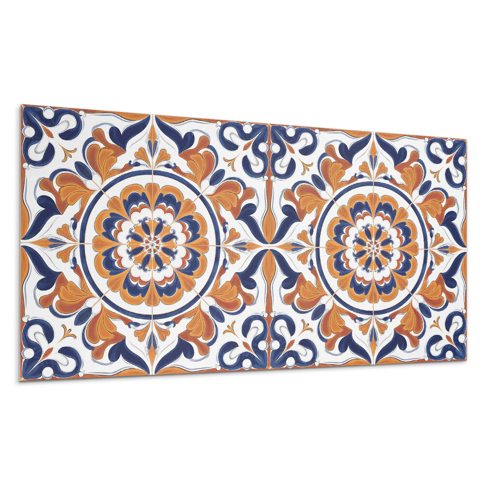 Nástěnný panel Květinový vzor v kruhu