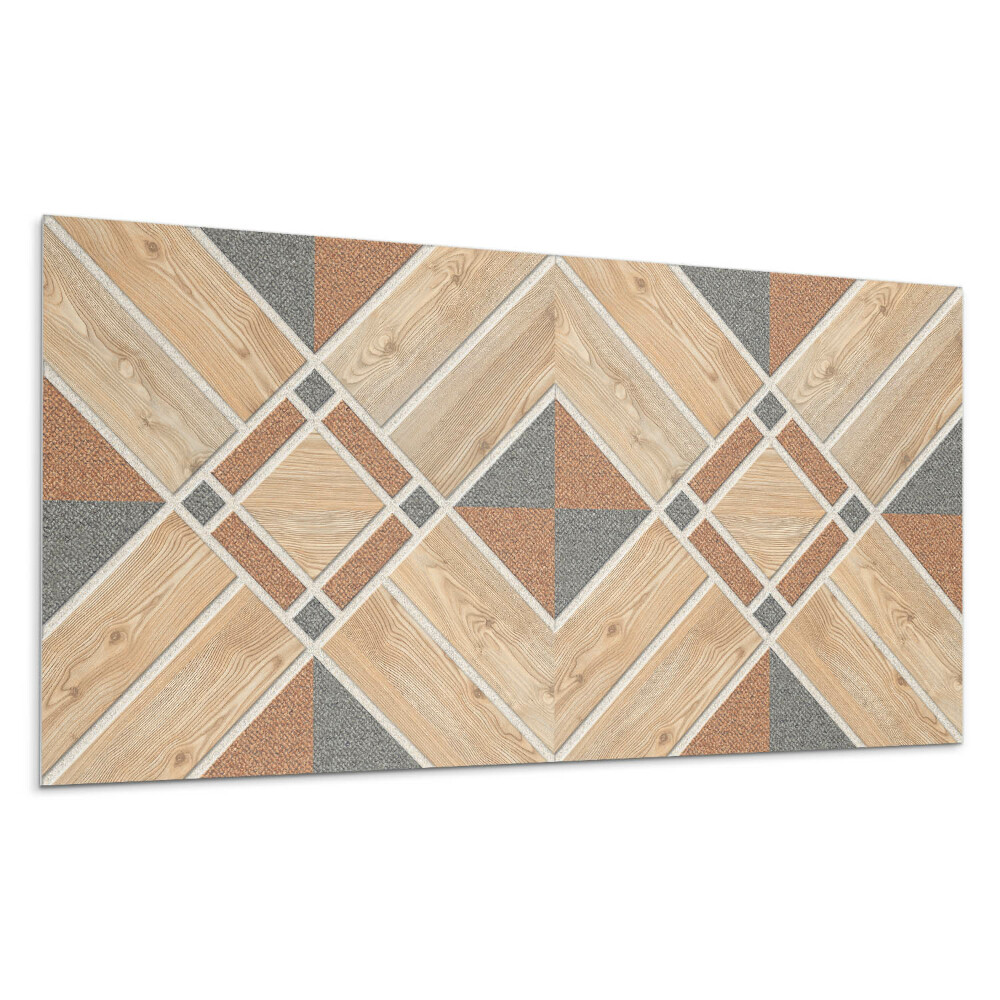 Panel na zeď Geometrický vzor se dřevem