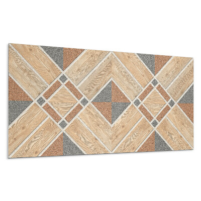 Panel na zeď Geometrický vzor se dřevem