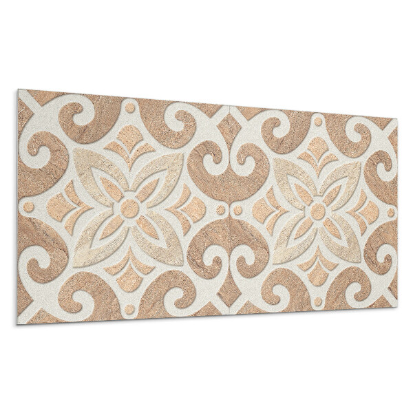 Nástěnný panel Květinový vzor s ornamenty