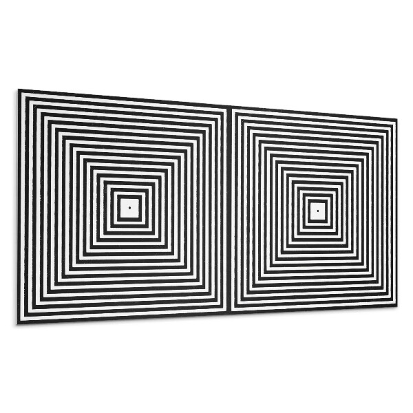 Nástěnný panel Soustředné čáry ve čtvercích