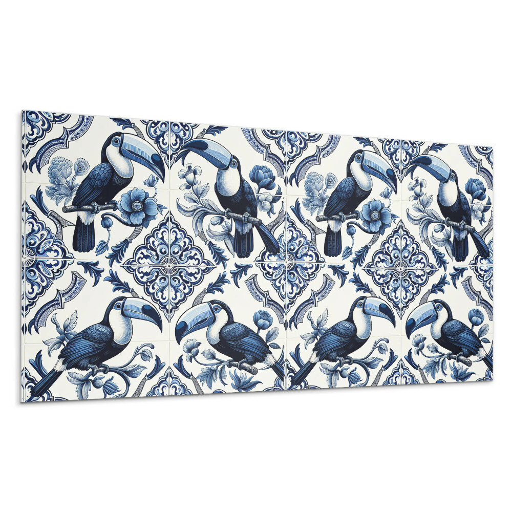 Obkladový panel Tukan na dekorativních dlaždicích