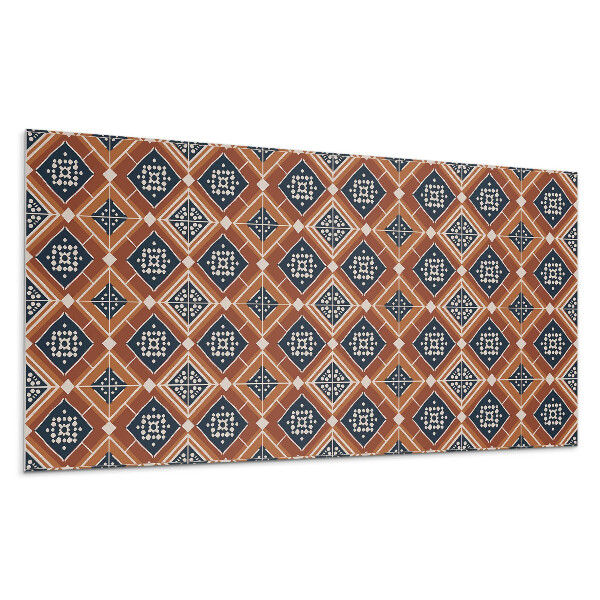 Obkladový panel Geometrie v hnědé a bílé barvě