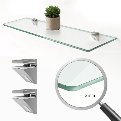 Skleněná police do koupelny na zeď