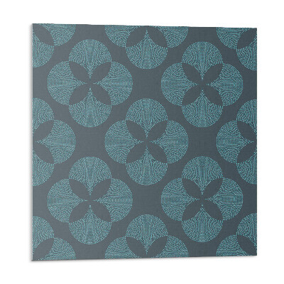 Nástěnný panel Květinový vzor s kruhy