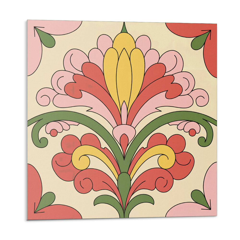 Nástěnný panel Dekorativní květinový motiv