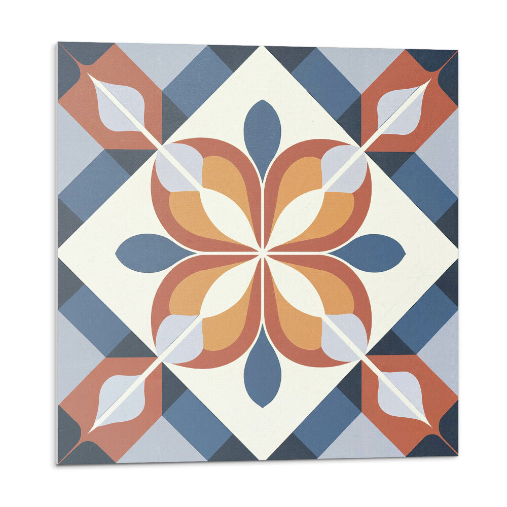 Nástěnný panel Květinový motiv v geometrickém stylu