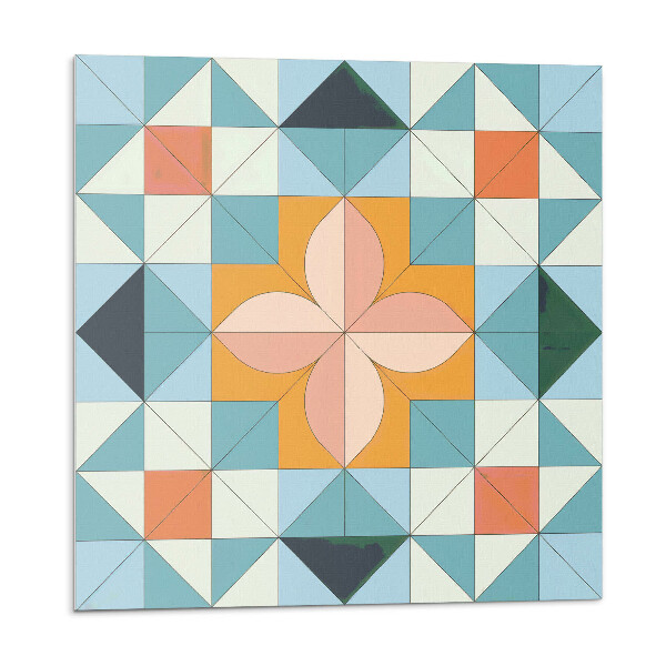 Panel na zeď Květinový motiv v geometrickém stylu