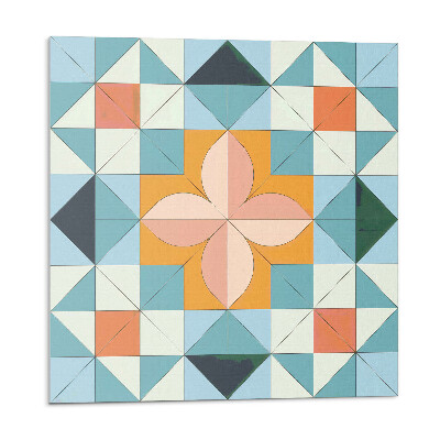 Panel na zeď Květinový motiv v geometrickém stylu