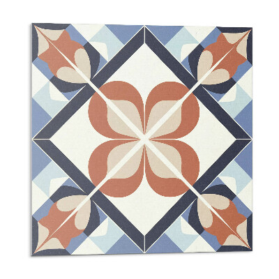 Nástěnný panel Květinový vzor v symetrických tvarech