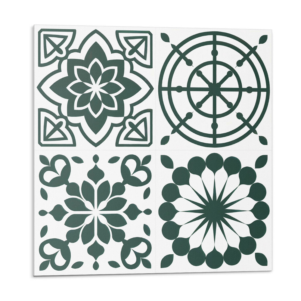 Nástěnný panel Květinově-geometrický vzor