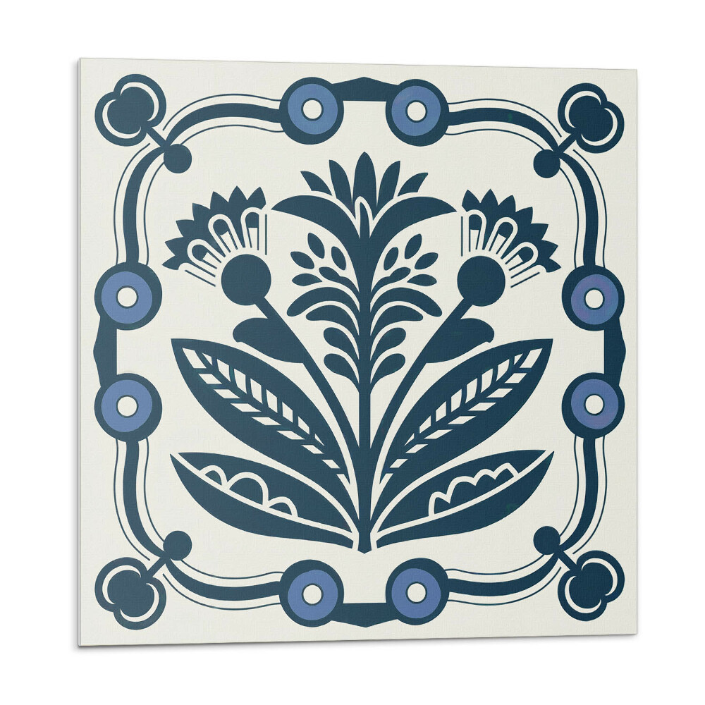 Nástěnný panel Květinový motiv se zelenými listy