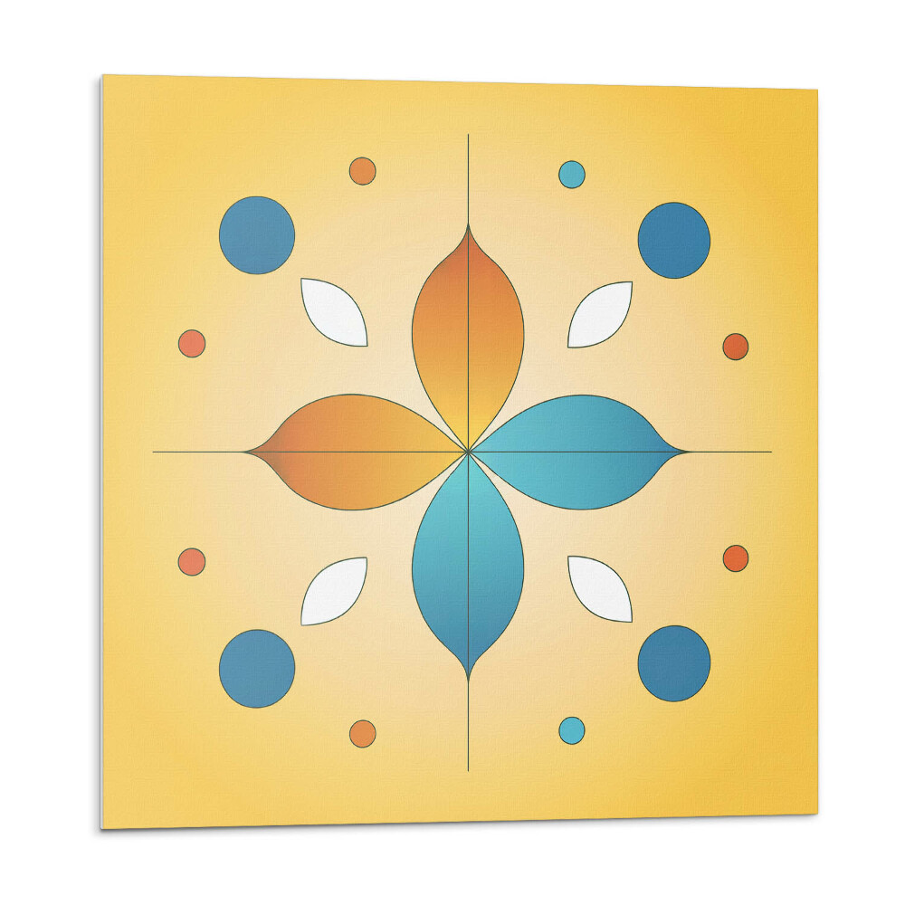 Nástěnný panel Květinový geometrický vzor