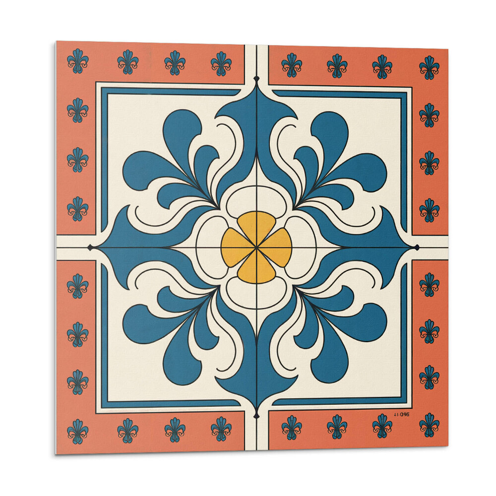 Nástěnný panel Květinový motiv v lidovém stylu