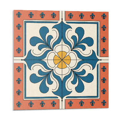 Nástěnný panel Květinový motiv v lidovém stylu