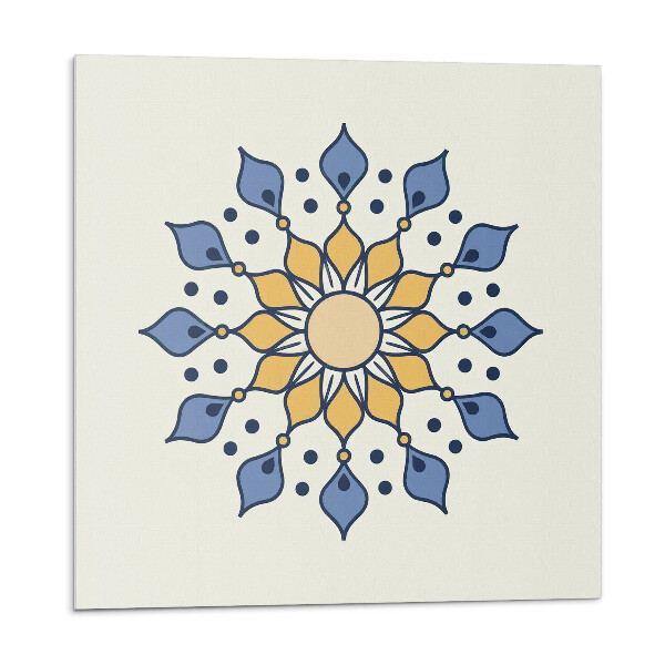 Nástěnný panel Květinová mandala v etnickém stylu