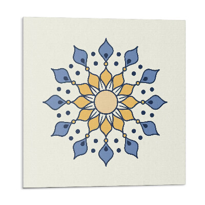 Nástěnný panel Květinová mandala v etnickém stylu