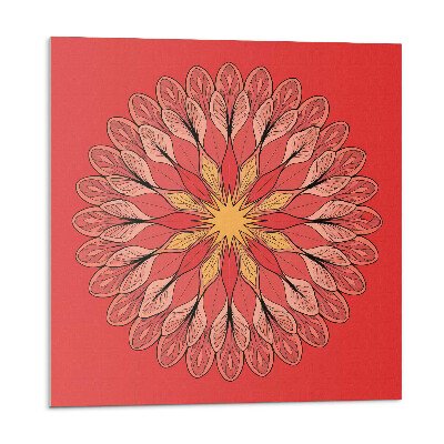 Nástěnný panel Květinová mandala v harmonických tvarech